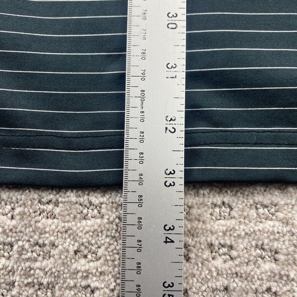 Dunning Golf Shirt Men Large L Black White Striped COOLMAX Grey Wolf Golf Casual - Picture 8 of 8